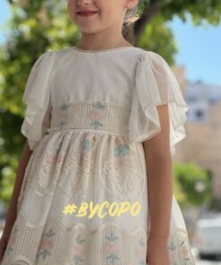 A Vestido Flores Rosa Copo