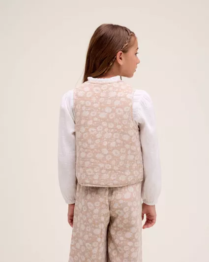 Chaleco beige lazo Dadati - Imagen 4