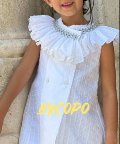 A Vestido plumeti blanco COPO